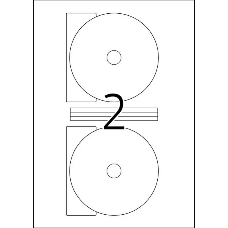 Etiquetas de impresora autoadhesivas HERMA Etiquetas para CD Maxi A4 Ø 116 mm