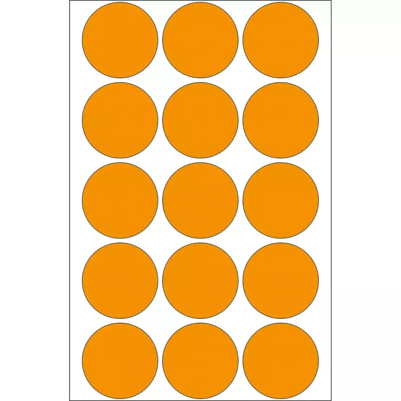 Etiquetas multiusos HERMA 2274 naranja brillante 32 mm redondas 360 uds.
