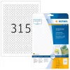 Etiquetas autoadhesivas HERMA removibles A4 Ø 10 mm redondas blancas