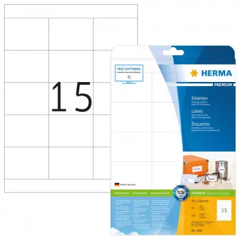 Etiquetas de impresora autoadhesivas HERMA Labels Premium A4 70x50,8 mm