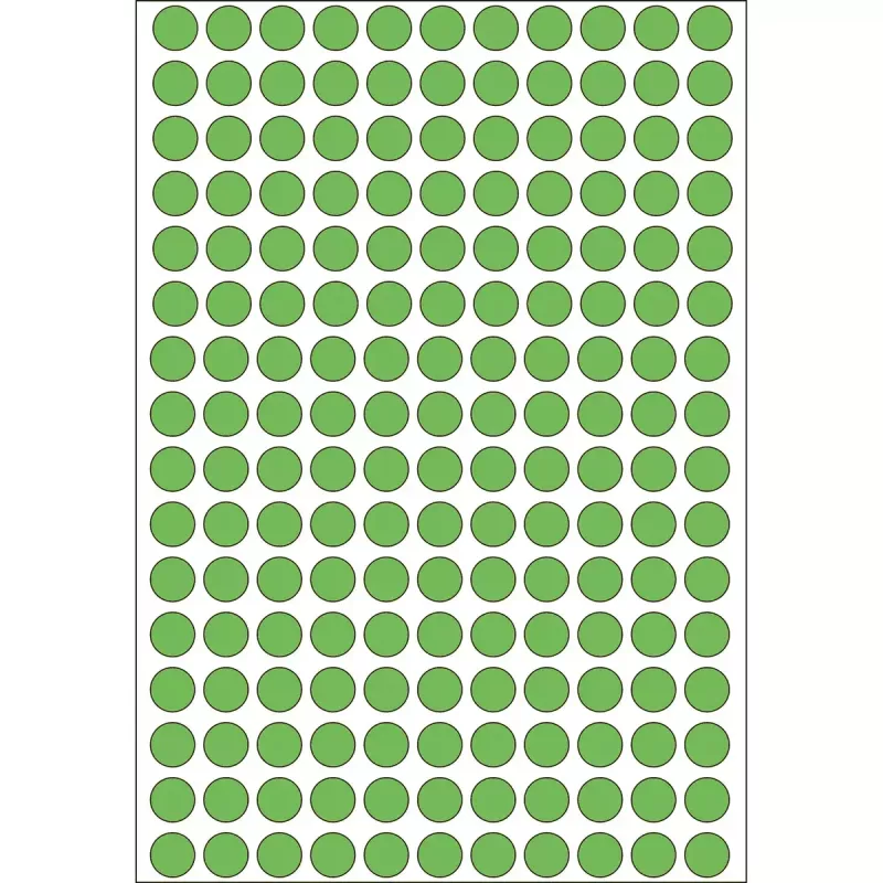 Etiquetas multiuso HERMA 5632 redondas verde papel 8 mm