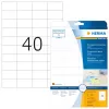 Etiqueta autoadhesiva para impresora HERMA Labels transparente mate A4 52,5x29,7 mm film 1000 uds.