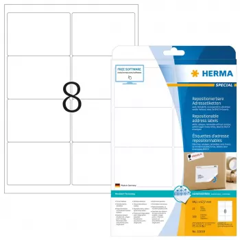 Etiquetas de direcciones despegables HERMA 10018