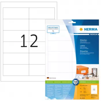 Etiquetas autoadhesivas para impresora HERMA Labels Premium A4 97x42,3 mm