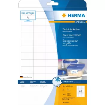 Etiquetas autoadhesivas para impresora HERMA etiquetas para congelación A4 1625 uds.