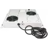 Intellinet unidad de ventilación de 2 ventiladores para racks de 19 pulgadas, montaje en techo, con termostato, gris