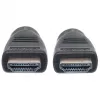 Manhattan 353960 cable HDMI de alta velocidad CL3 para instalación en pared con Ethernet, 4K@60Hz, Premium High Speed, macho a macho, 8 m, negro
