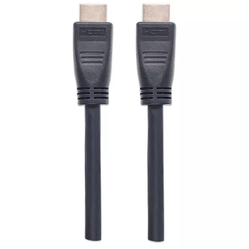 Manhattan 353960 cable HDMI de alta velocidad CL3 para instalación en pared con Ethernet, 4K@60Hz, Premium High Speed, macho a macho, 8 m, negro