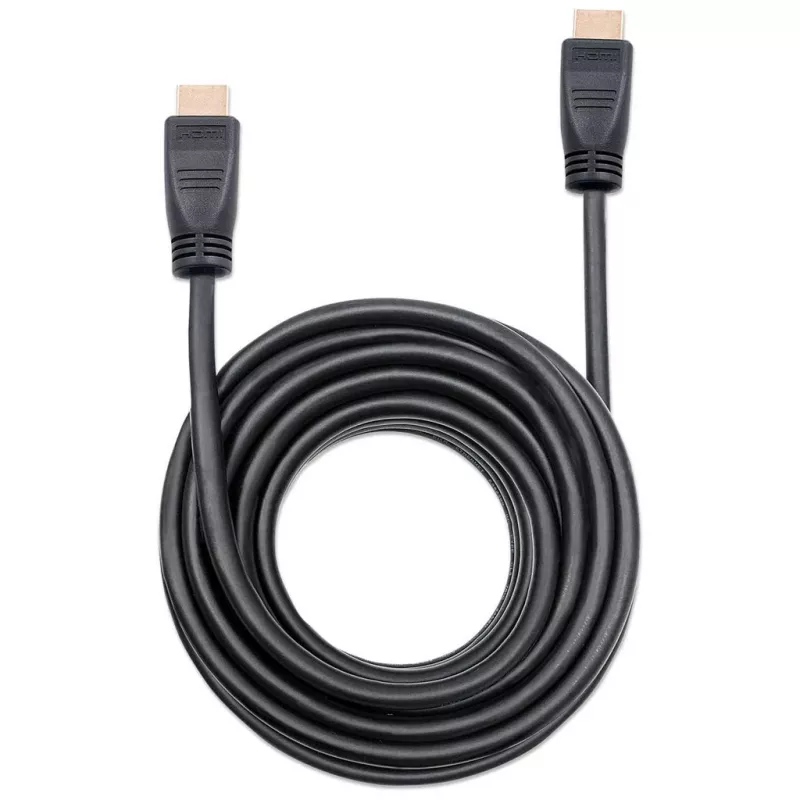 Manhattan 353960 cable HDMI de alta velocidad CL3 para instalación en pared con Ethernet, 4K@60Hz, Premium High Speed, macho a macho, 8 m, negro
