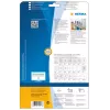 Etiquetas autoadhesivas para impresora HERMA A4 37x13 mm blancas extra fuerte adherencia 2125 unidades