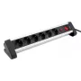 Regleta de enchufes Olympia SL 2625 S 1,5 m 6 tomas AC interior negro plata