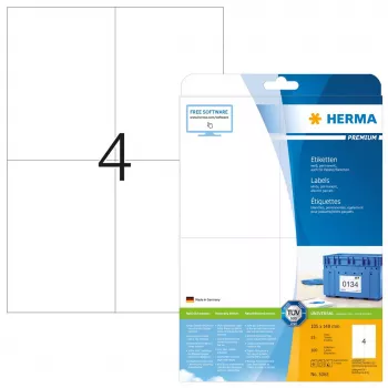 Etiqueta de impresora autoadhesiva HERMA Labels Premium A4 105x148 mm
