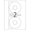 Etiquetas para CD HERMA A4 Ø 116 mm papel blanco mate opaco 200 uds.