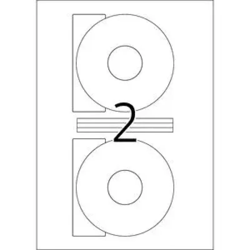 Etiquetas para CD HERMA A4 Ø 116 mm papel blanco mate opaco 200 uds.