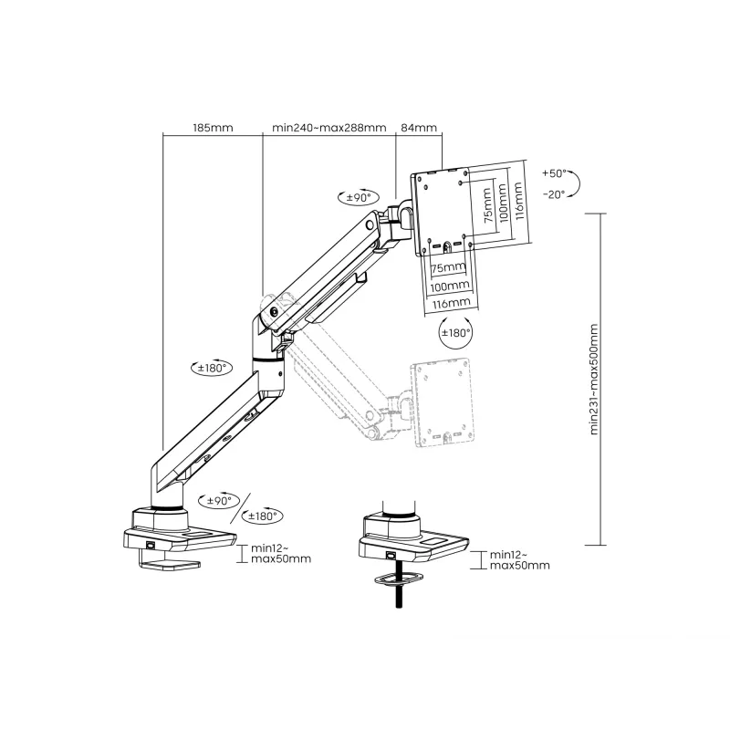 Soporte de sobremesa para monitor Equip 17