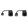 Lindy 60m USB 1.1 Cat.6 Extender Basic, transmisor y receptor de red, 60 m, 12 Mbit/s, Cat5e, Cat6, negro, plástico