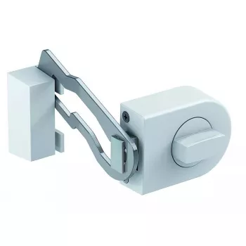 Cerradura adicional de puerta Olympia RS 50R con pestillo de seguridad, blanco
