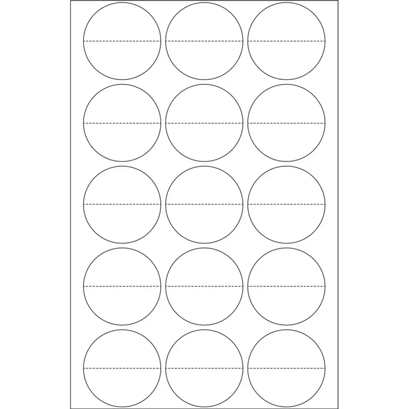 Etiquetas de precinto perforadas HERMA 2279 Ø 32 mm redondas transparente extra adherente film mate