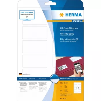 Etiqueta de impresora autoadhesiva HERMA etiquetas código QR 9643