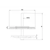 Multibrackets M VESA Deskmount Officeline base pasacables negro