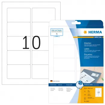 Etiqueta de impresora autoadhesiva HERMA etiquetas inkjet A4 83,8x50,8 mm