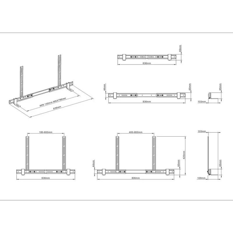 Soporte universal para barra de sonido Multibrackets M 55
