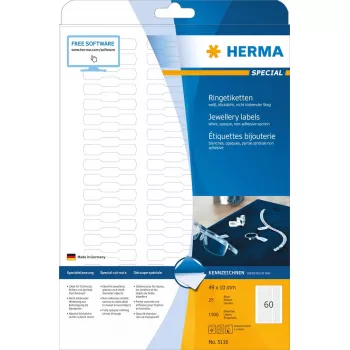 Etiqueta autoadhesiva para impresora HERMA 5116 A4 49x10 mm 1500 uds.