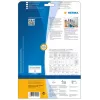 Etiquetas autoadhesivas para impresora HERMA Labels A4 25,4x10 mm blanco adherencia extrema papel mate 4725 uds.