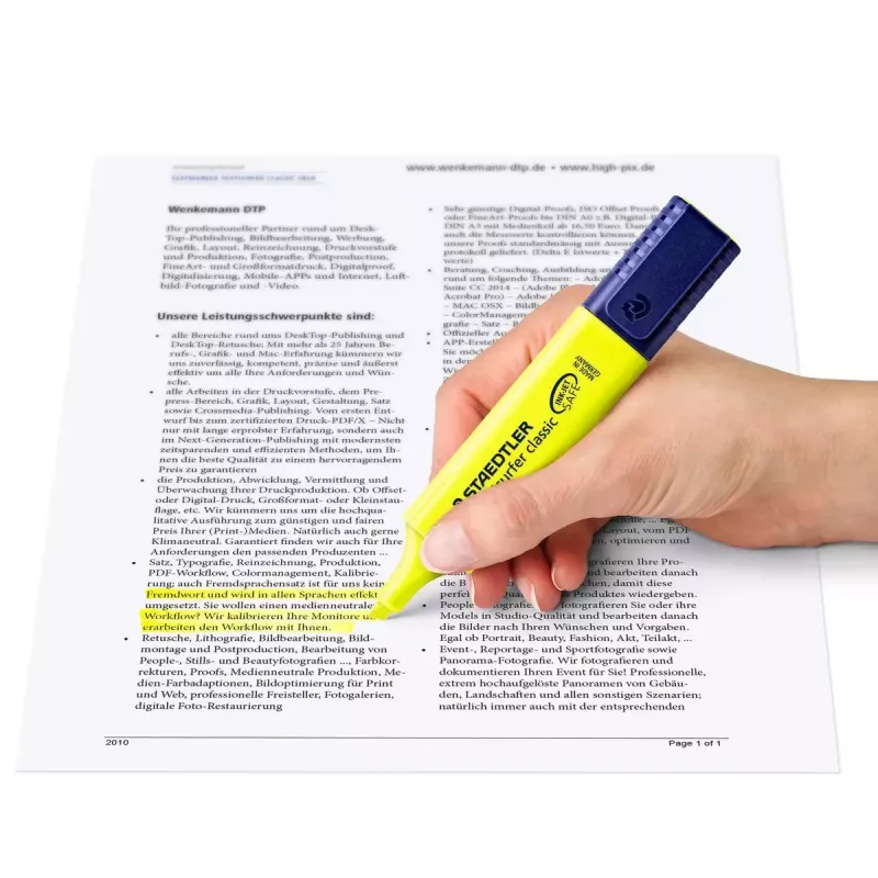 Rotulador Staedtler Textsurfer classic 364 punta biselada azul verde rosa amarillo