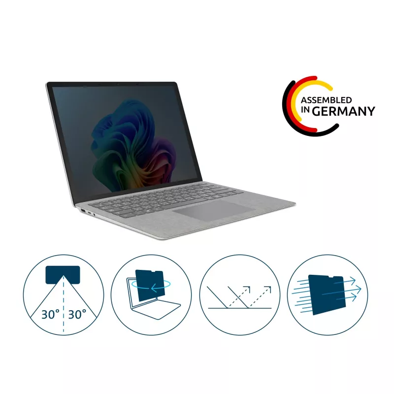 Filtro de privacidad Kensington extraíble de 2 vías para Surface Laptop 13,5 inch