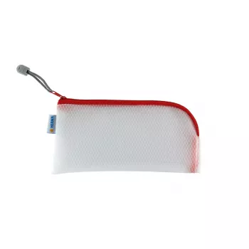 Estuche HERMA 20002 rígido EVA rojo transparente 110x230mm