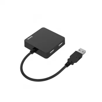 Hub de interfaces Hama 00200121 USB 2.0 480 Mbit/s Negro