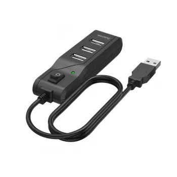 Hama 00200118 Hub de interfaces USB 2.0 480 Mbit/s Negro