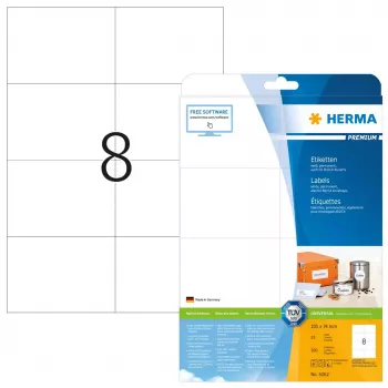 Etiquetas de impresora autoadhesivas HERMA Labels Premium A4 105x74 mm