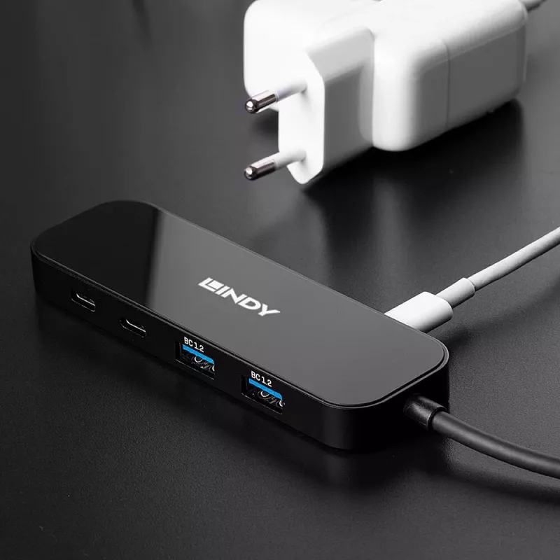 Lindy 43334 hub USB 3.2 Gen 1 Type-C, 4 puertos