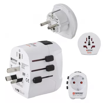 Hama World Travel Pro Light Fuente de alimentación USB Universal Blanco