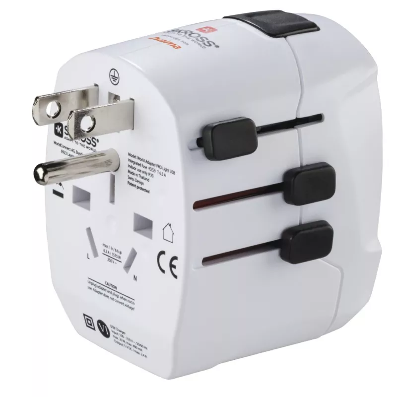 Hama World Travel Pro Light Fuente de alimentación USB Universal Blanco