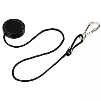 Sujetador de tapa de objetivo Hama 00005899 Negro