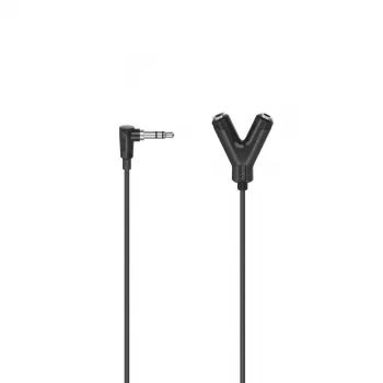 Cable de audio Hama 00205190 0,2 m 3,5 mm conector macho a 2 x 3,5 mm conector hembra Negro