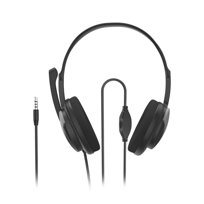 Hama HS-P100 V2 Auriculares con cable Diadema Oficina/Callcenter Negro, Plata