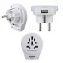 Hama Adaptador de enchufe USB de mundo a Europa Universal Blanco