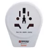 Hama Adaptador de enchufe USB de mundo a Europa Universal Blanco