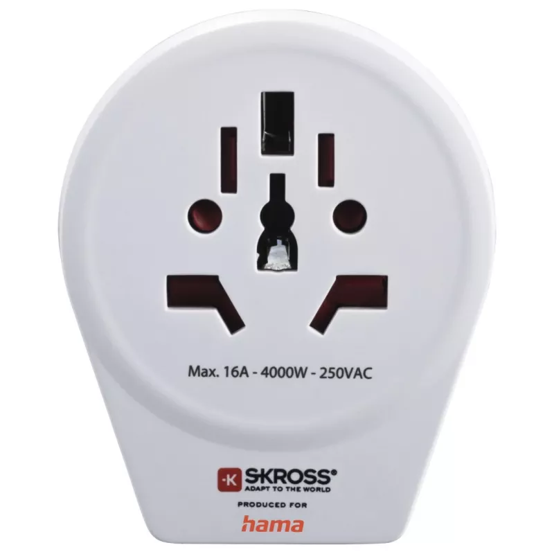 Hama Adaptador de enchufe USB de mundo a Europa Universal Blanco