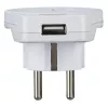 Hama Adaptador de enchufe USB de mundo a Europa Universal Blanco