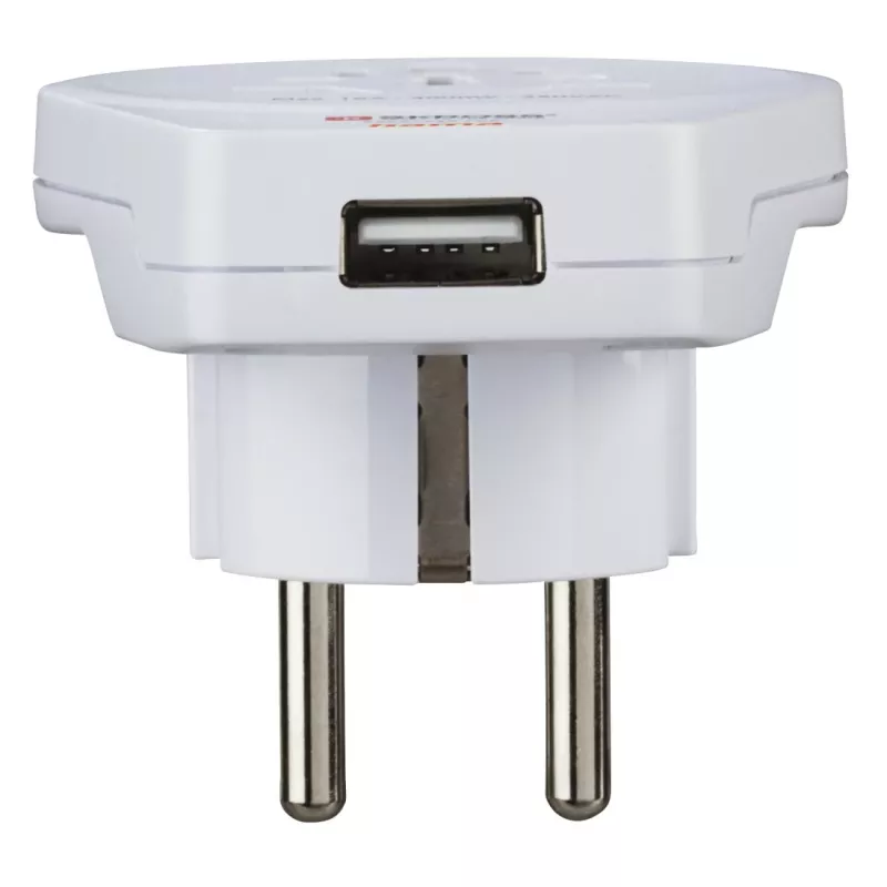 Hama Adaptador de enchufe USB de mundo a Europa Universal Blanco