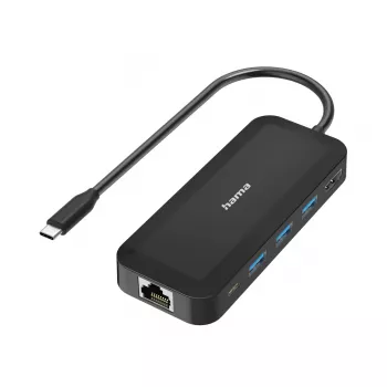 Hama 00300080 Hub de interfaces USB Type-C 5000 Mbit/s Negro