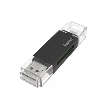 Lector de tarjetas Hama 00200130 USB/Micro-USB Negro