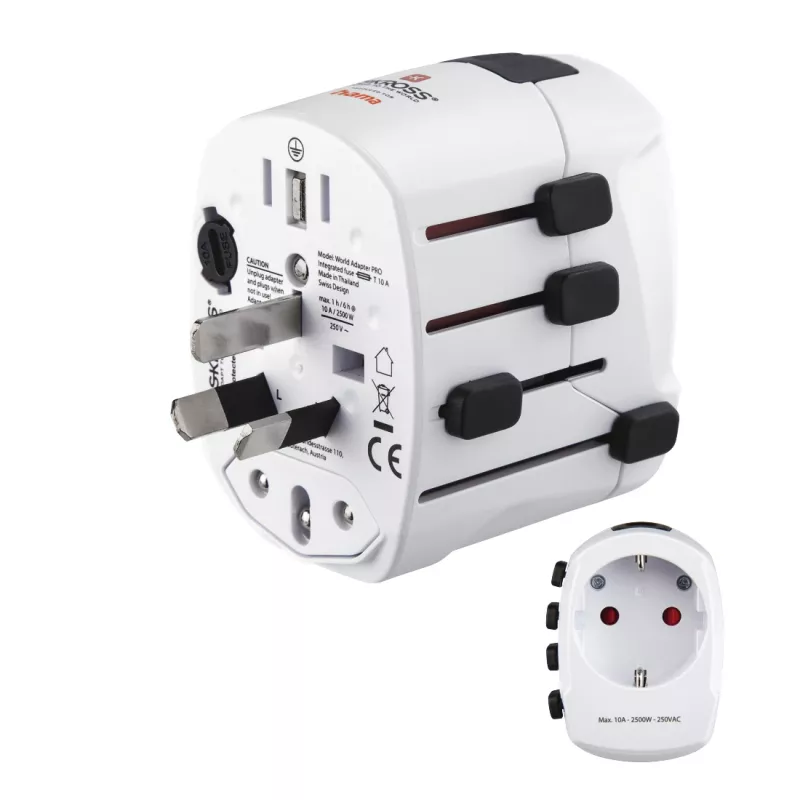 Hama World Travel Pro Adaptador de corriente universal Blanco