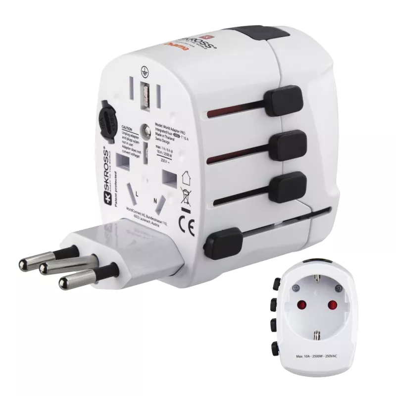 Hama World Travel Pro Adaptador de corriente universal Blanco