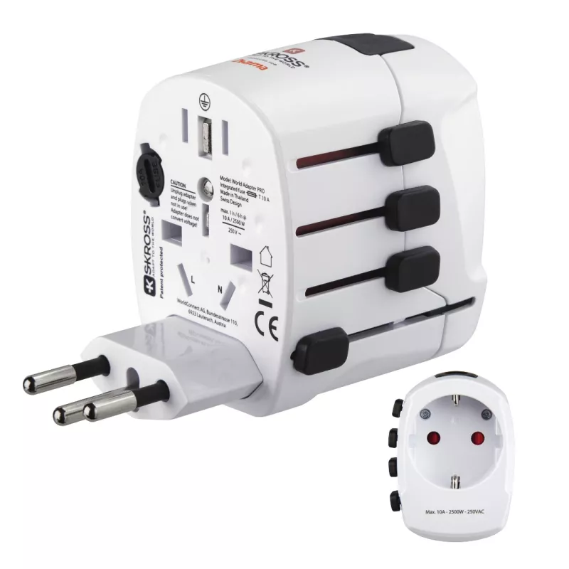 Hama World Travel Pro Adaptador de corriente universal Blanco